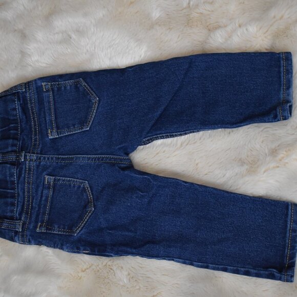 Cat & Jack Jean Baby Girl Size 18 months Dark Denim Skinny - Picture 3 of 4